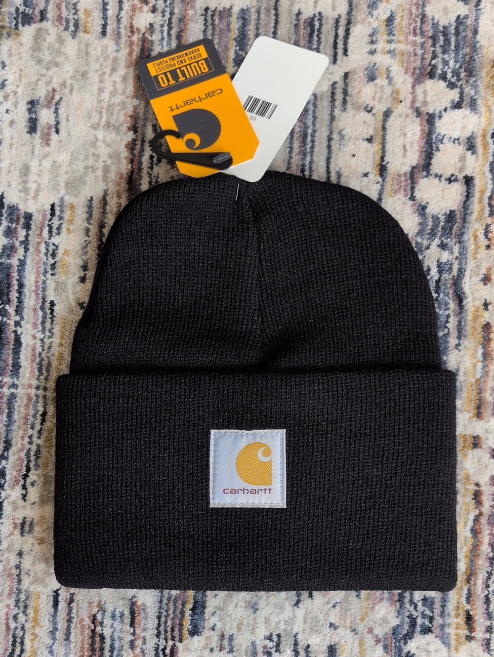 Carhartt Black Knit Cuffed Beanie